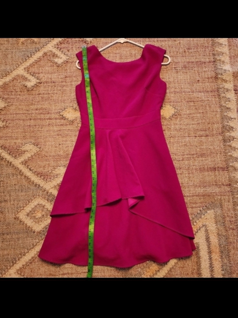 Eliza J Fuchsia Layered Fit-and-Flare Dress - Picture 7 of 12